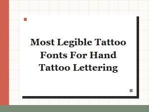 Hand Tattoo Fonts: Focusing on Readability